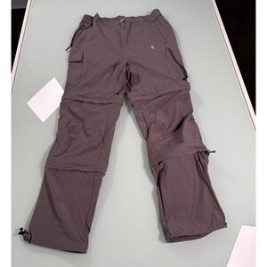 Little Donkey Andy Hiking Pants Men's L Gray Cargo Zip Off Legs Convertible